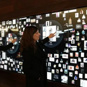Interactive Metal Hologram System Touch Screen Photo Wall Projector with Video Software