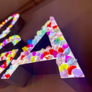 Interior Business Diamond Luxury Store Branding Signage 3D Logo Wall Decoration Acrylic Letters Office Lobby Sign