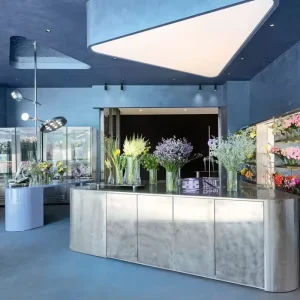 Interior Design of Flower Shop with 3D Max Rendering Floor Plan Master Plan and Construction Drawing