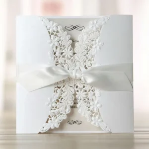 Invitation Card With Ribbon for Wedding baby Naming Ceremony anniversary Banquet