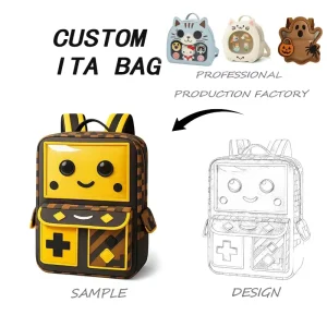 Ita Bag Custom Factory Printed Itabag Japanese Anime Game Console Shape School Bag Custom Ita Bag Pin Display