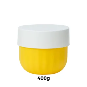 JXPACK Wide Mouth Plastic Cosmetic Blue White Transparent Jars With Lids 100ml PP Cans