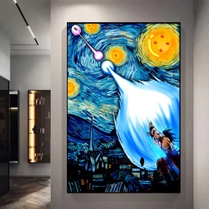 Japanese Anime Cartoon Saiyan People Waterproof Eco-friendly Custom Size Canvas Mural Poster Wall Art Bedroom Living Room Modern