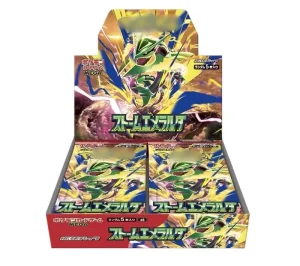 Japanese pokemon M6 Storm Emeralda PTCG TCG Booster Box Mega Rayquaza EX Evolution Sealed Card Pack Rare Holo Eco Friendly Cards