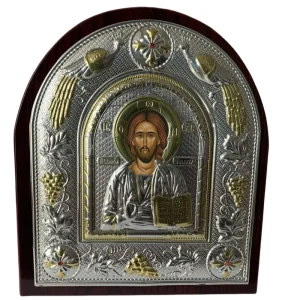 Jesus Wood Icon Aluminum Sheet Virgin Mary Orthodox Decoration Church Utensils Christmas Craft Easter Catholic Decor 15x17cm