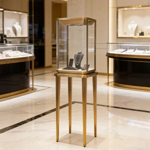 Jewellery Display Counter Custom Retail Shop Interior Glass Jewelry Showcase Design