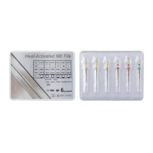 Jingnuo Pack 6 Heat Activated NiTi Dental Rotary Files Endodontic Endo Tool Set CE Certified Dentists Manual Power NITI Material