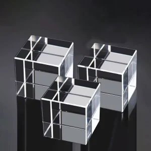 K9 Optical Crystal Cube for 3D Laser Engraving High Transparency Blank Crystal Block Square Glass Award Souvenir