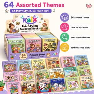 KAIX Custom Coloring Book Set 64 Styles Cute Kids Drawing Books for Promotional Gifts and Retail Supply