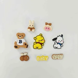 Kawaii Cute Animal Anime Cartoon PVC Custom 2D DIY Regular Shoes Charms Fun Fashion Design with Lovely Shoe Decorations