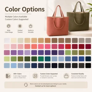 Knitted Women’s Handbag, Custom Bucket Shopping Bag