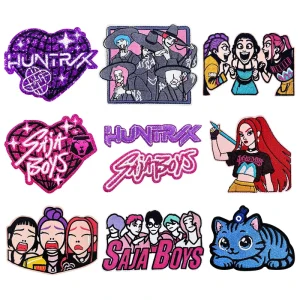 Kpop Theme Embroidered Patches Assorted Anime Character Badges for Apparel Accessories Ready to Ship