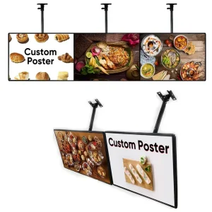 LED Aluminum Alloy Profile Indoor Hanging Menu Light Box Backlit Magnetic Customized Color Poster Lighting