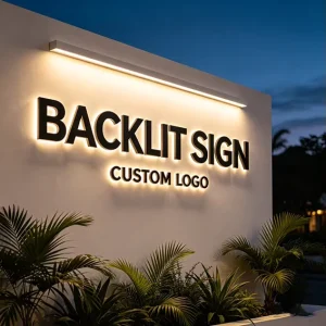 LED Backlit Storefront Business Name Board Sign