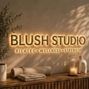 LED Business Logo Sign Illuminated Storefront Sign Office Reception Signage 3D Metal Backlit Sign Branding Sign Display