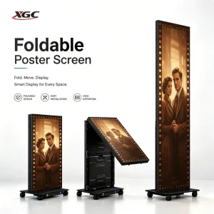 LED Digital Poster Display Signage Totem Advertising Screen Floor Standing Split Screen Multi Zone High Bright Convenience Store