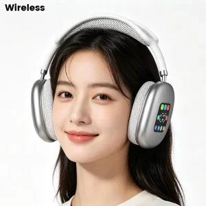 LED Display Wireless Gaming Headset Over Ear Gaming Headphones with Microphone Low Latency for Gaming