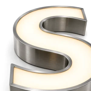 LED Front Illuminated Stainless Steel Acrylic Storefront Signage