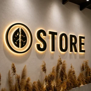 LED Illuminated Interior Logo Sign Backlit LED Logo Channel Letters Illuminated Sign 3d Letter Sign Branding for Business