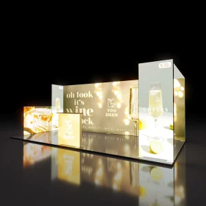 LED Light Box Backdrop Light Emitting Diode Booth Exhibition Wall Easy To Build Booth Customised Backdrop Expo Booth Backdrops