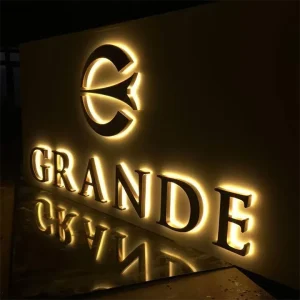 LED Metal Logo Sign Custom Beauty Salon Sign Store Front Sign Metal Backlit Logo Business Logo Sign Backlit Channel Letter
