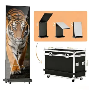 LED Poster Display Screen, Indoor Floor-Standing Digital Advertising Display, P1.25/P1.53/P1.86/P2.0/P2.5