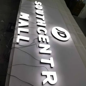 LED Sandblasted Acrylic Light Box Letters Crystal Clear Frosted Texture Durable Indoor Chain Store Brand Sign