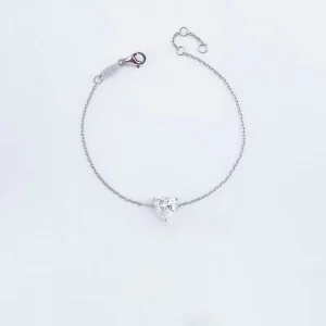 Lab Grown Diamond Heart Tennis Bracelet Pt950 Platinum