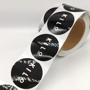 Land Ready to Ship Custom Any Text Adhesive Printing Round Labels Circle Waterproof Vinyl Private Logo Stickers