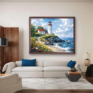 Landscape Acrylic Painting by Numbers Kit, 50*40cm, Without Frame, Digital Printing
