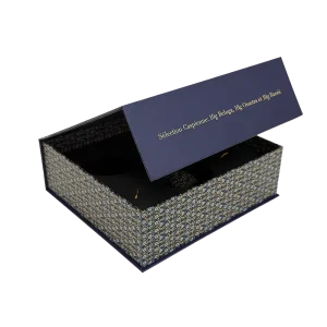 Large Black Rigid Magnetic Gift Box for Caviar with Black Foam Insert
