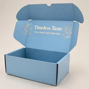 Large Blue Cardboard Paper Mailing Apparel Box Custom Logo Printed Corrugated Shipping Packaging Box Corrugated Box Packaging