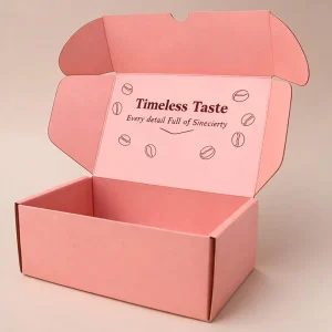 Large Cardboard Paper Mailing Apparel Box Custom Logo Printed Corrugated pink Shipping Packaging Box