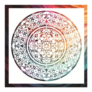 Large Mandala Wall Art Stencil (15.7×15.7Inch) Mandala Stencils for Furniture Walls Floors DIY Home Decor