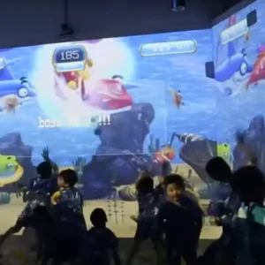 Large Screen Dynamic Digital Art Virtual Interactive Projection System 30points Touch Interactive Video Wall for Playground