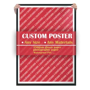 Large Size A0 A2 A3 Custom Digital Wall Poster Tube Packaging Custom Poster With Frame