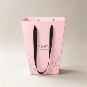 Large Size Eco Friendly Flower Bouquet Colorful Paper Bag With Ribbon Handle