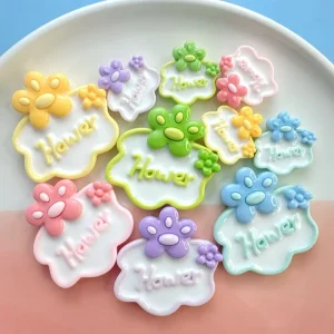 Large Size Letter Resin Crafts Flower Resin Model Flatback Resin Charms for Phone Case Decoration