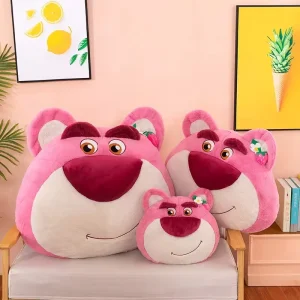 Large Size Strawberry Teddy Bear Plush Toys Pillow for Birthday Gifts Sleep Toy Doll Companion Duck Companion