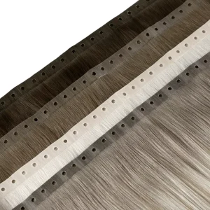 LeShine Genius PU Butterfly Hole Weft Human Hair Extensions Russian Blonde Wavy Remy Hair Butterfly Weft