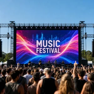 Led Video Wall Stage Backdrop 4K High Resolution Rental Creative Curved Cube Cabinet