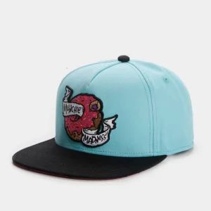 Light Blue Biscuit Cartoon Pattern Factory Direct Flat Brimmed Baseball Cap Snapback Hat