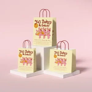 Light Customized Fast Delivery Reusable Recyclable Durable Classic Kraft Coated Bags Cotton Rope Handles Branded Logos