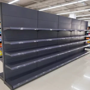 Light Duty Metallic Single-Sided Display Stand Supermarket Gondola Shelves with Epoxy Powder Coating
