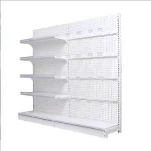 Light Duty Steel Single and Double Side Display Shelf Store Pegboard Hook Shelving for Supermarket