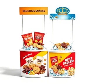 Lightweight Plastic Pop up Promotion Counter Banner Stand Waterproof Eco Friendly Folding Outdoor Tasting Table
