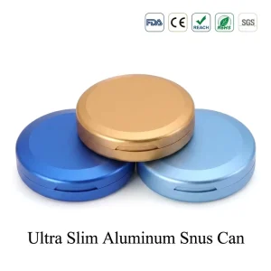 Lightweight Slim Snus Can Aluminum Custom Logo Color Airtight Seal Ultra Thin CNC Snus Box OEM