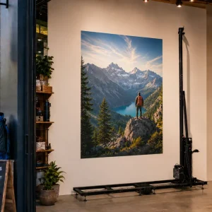 Lightweight Vertical Wall Printer With I3200 Printhead Easy Transport for Wall Graphics and Wall Printing Business