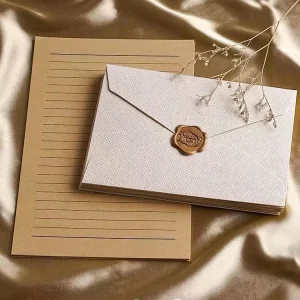 Linen Texture Envelope Linen Paper Envelopes for Invitation Custom Logo 16.2*11.4cm