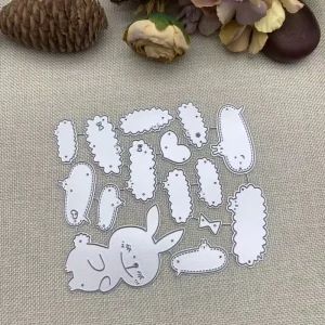 Little Rabbit Bubble Metal Cutting Die Template for DIY Photo Albums Gift Boxes Paper Cards Greeting Cards and Scrapbooking